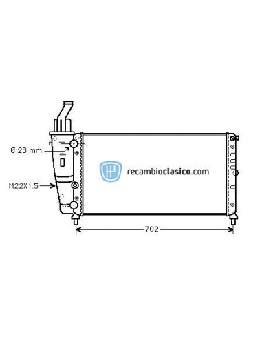 Comprar Radiador refrigeración Lancia Y 1.2 online