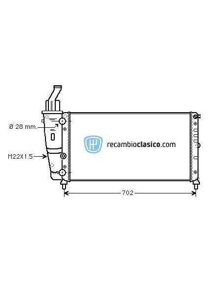 Comprar Radiador refrigeración Lancia Y 1.2 online