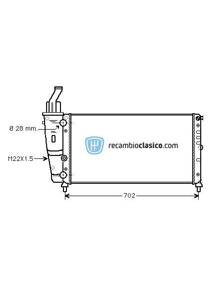Comprar Radiador refrigeración FIAT Punto 75/85 16V SX/ELX AC