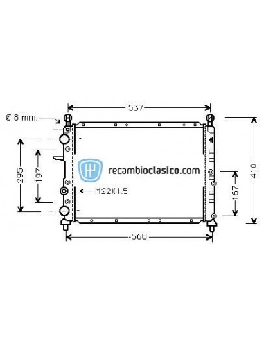 Comprar Radiador refrigeración LANCIA Dedra I 1.4/1.6 AC 90-