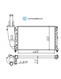 Comprar Radiador refrigeración LANCIA Y 1.2 93- online