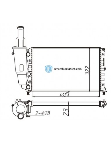 Comprar Radiador refrigeración FIAT Punto 60 1.2 online