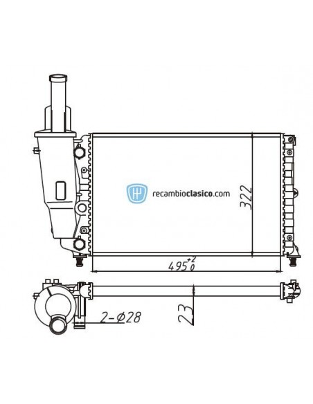 Comprar Radiador refrigeración FIAT Punto 60 1.2 online