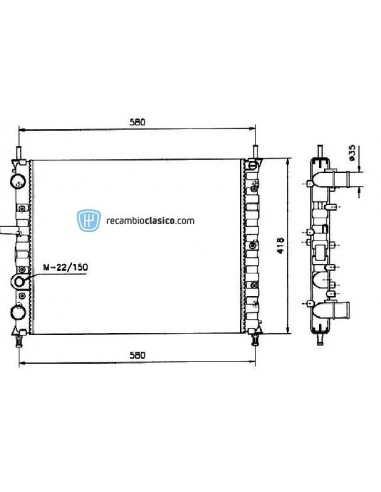 Comprar Radiador refrigeración FIAT Bravo/Brava 1.8 16V/2.0 20V