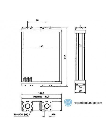 Comprar radiador de calefacción NISSAN Vanette 96- online