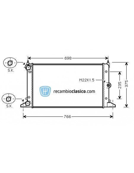 Comprar Radiador refrigeración Radiador VW Sharan 00- online