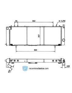 Comprar Radiador refrigeración JEEP Cherokee 2.5 TD 95- online