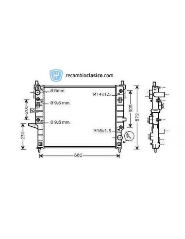 Radiador refrigeración Mercedes-Benz ML55 AMG Mercedes-Benz ML400 CDI (W163)