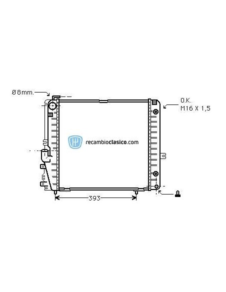 Comprar Radiador refrigeración MERCEDES W126 260SE/300SE-SEL