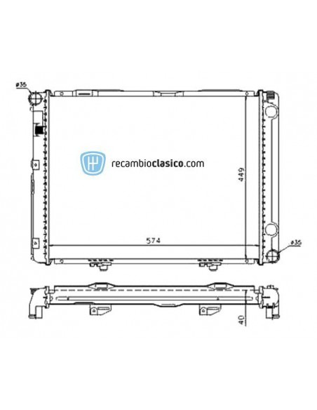 Comprar Radiador refrigeración MERCEDES W201 190 2.0 D AC 82-93