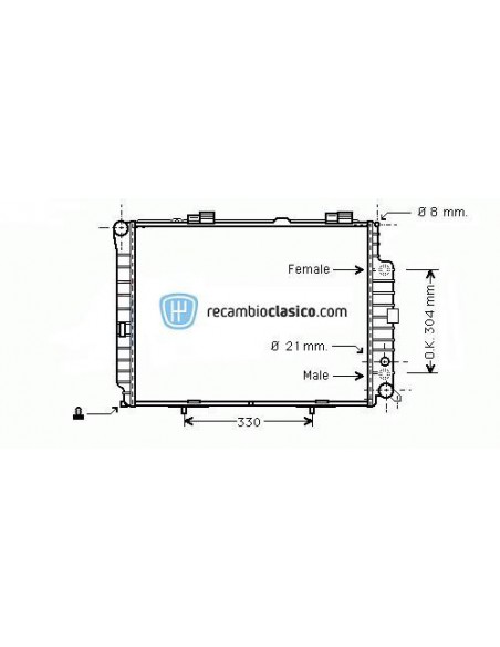 Comprar Radiador refrigeración MERCEDES W210 E300D/E420/E430