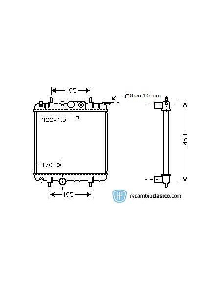 Comprar Radiador refrigeración PEUGEOT 206 1.1/1.4 98- online