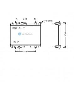 Comprar Radiador refrigeración PEUGEOT 206 1.1/1.4/1.6 A.C. 98-