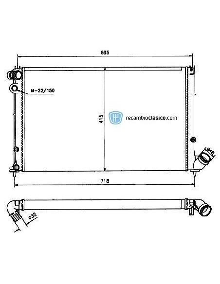 Comprar Radiador refrigeración PEUGEOT 406 2.0 16V 95-04 online