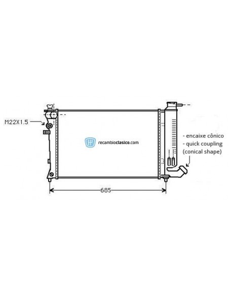 Comprar Radiador refrigeración PEUGEOT 306 1.9 ST / SLD /