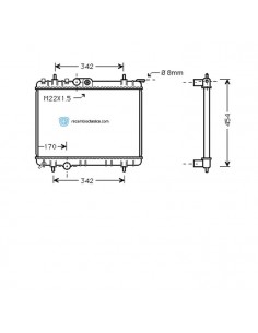 Comprar Radiador refrigeración PEUGEOT 206 1.1/1.4/1.6 A.C. 98-