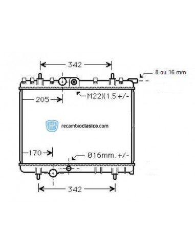 Comprar Radiador refrigeración PEUGEOT 206 D online