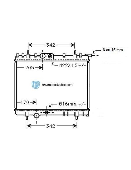 Comprar Radiador refrigeración PEUGEOT 206 D online