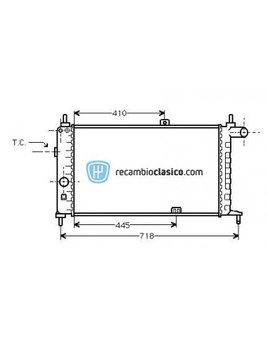 Radiador refrigeración OPEL Kadett E 1.6D OPEL Kadett E 1.8D OPEL Kadett E 2.0GSI