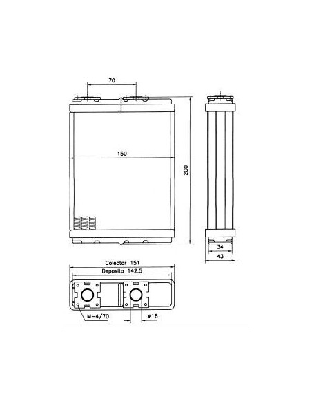 Comprar radiador de calefacción OPEL Frontera A 2.0 / 2.5 TDS /