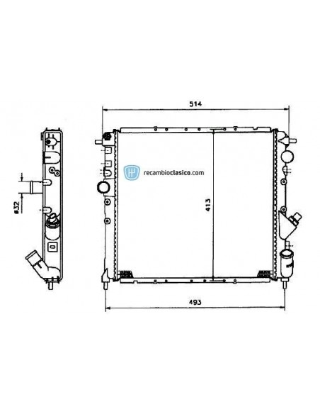 Comprar Radiador refrigeración RENAULT CLIO 1.8 16V 90-/CLIO