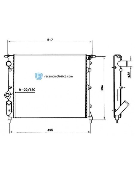 Comprar Radiador refrigeración RENAULT CLIO 1.2/1.4 online