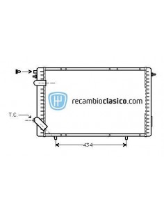 Comprar Radiador refrigeración RENAULT 19 1.9TD +/- AC 91-