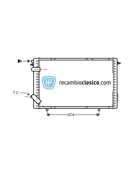 Comprar Radiador refrigeración RENAULT 19 1.9TD +/- AC 91-