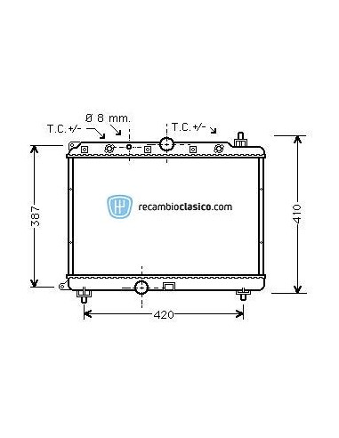 Comprar Radiador refrigeración ROVER 420 2.0 TD 95- // ROVER 45