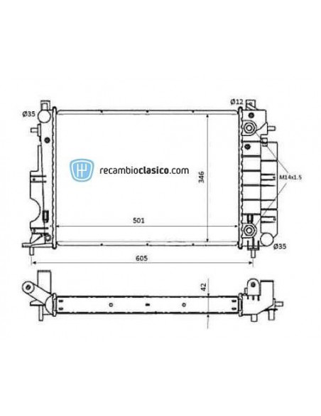 Comprar Radiador refrigeración SAAB 9-3 2.0 turbo Aut 98-02