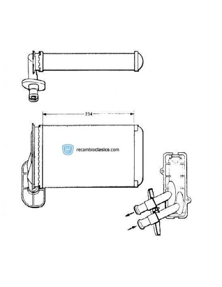 Comprar radiador de calefacción SEAT Ibiza 93-99 online