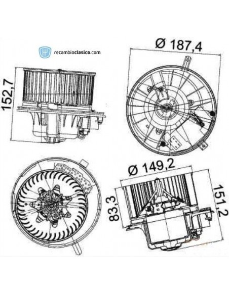 Comprar Ventilador de habitáculo UDI A3 03- / Q3 11- online