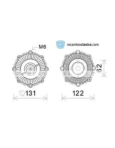 Comprar embrague viscoso de ventilador TOYOTA Hilux 2.4D 84-88