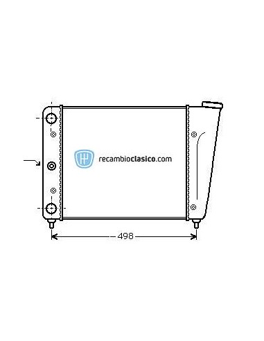 Comprar Radiador refrigeración VW Golf I/JETTA/Polo 1.1/1.3