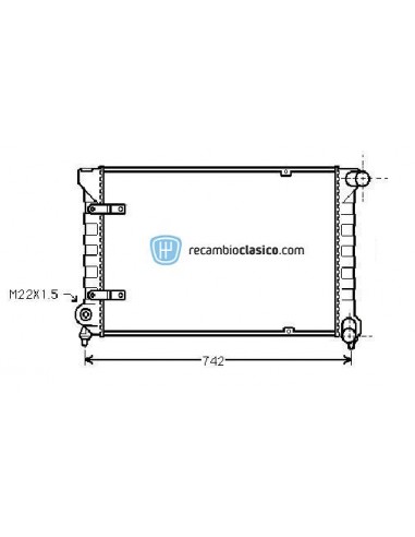 Comprar Radiador refrigeración VW Golf II 1.6 GTD 83-91 +AC