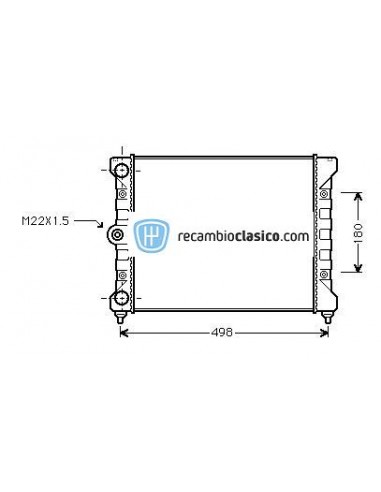 Comprar Radiador refrigeración VW Golf III 1.4 / 1.6 9/91-