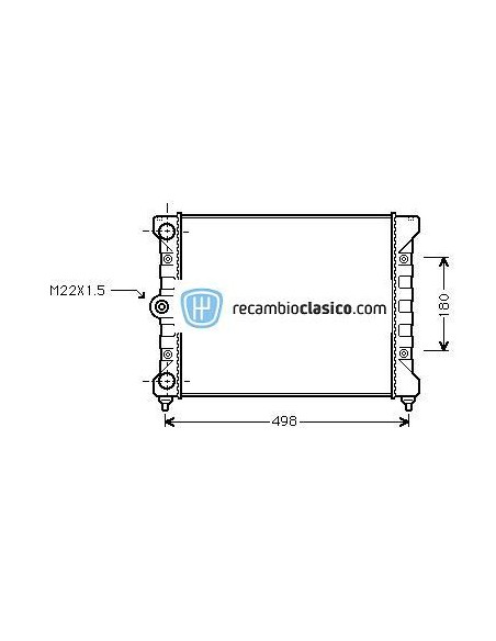 Comprar Radiador refrigeración VW Golf III 1.4 / 1.6 9/91-
