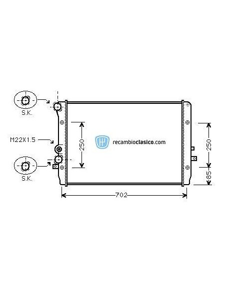 Comprar Radiador refrigeración VW BORA 1.9 TDI 150cv 00- Golf