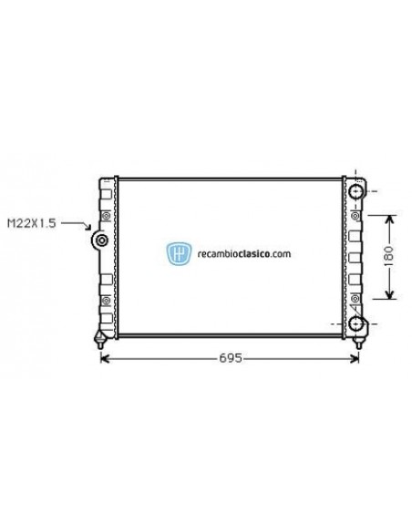 Comprar Radiador refrigeración VW Golf III 1.6 i / 1.8 i / 2.0