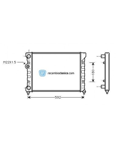 Comprar Radiador refrigeración VW Golf III 1.6 i / 1.8 i / 2.0