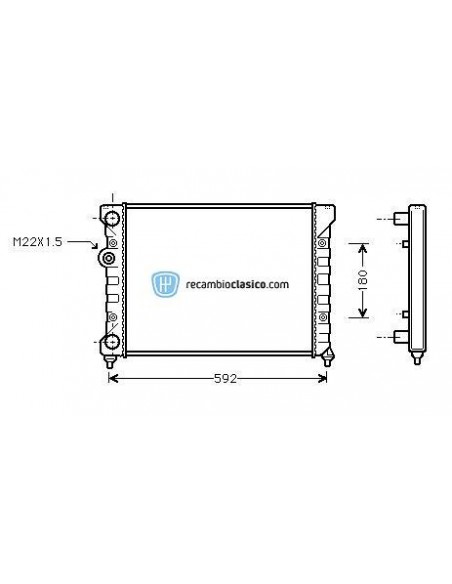 Comprar Radiador refrigeración VW Golf III 1.6 i / 1.8 i / 2.0