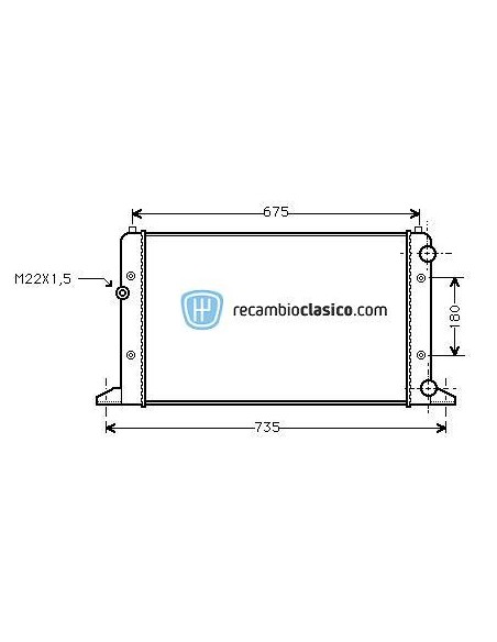 Comprar Radiador refrigeración VW Golf IV Cabrio 1.9 TDi / 1.6 Comprar Radiador refrigeración VW Golf IV Cabrio 1.9 TDi / 1.6