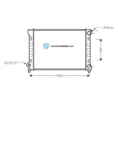 Comprar Radiador refrigeración VW Golf II 1.6D Golf GTi 81-93