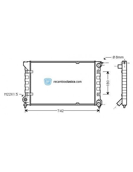 Comprar Radiador refrigeración VW Golf II 1.6GTD 83-92 online