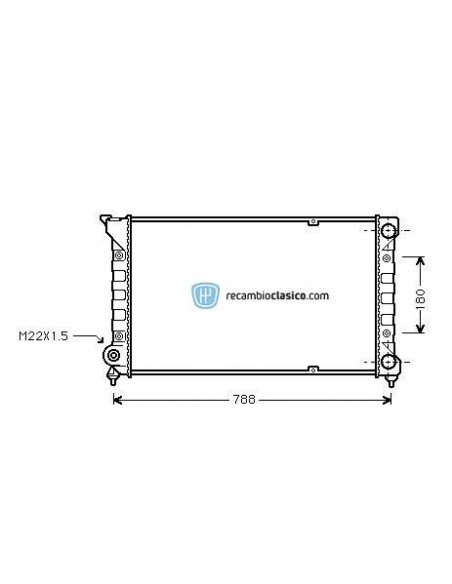 Comprar Radiador refrigeración VW Passat 1.6/1.8/2.0 +AC 88-96
