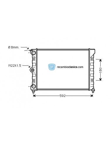 Comprar Radiador refrigeración VW Passat II 1.6/1.8/1.6D 83-88