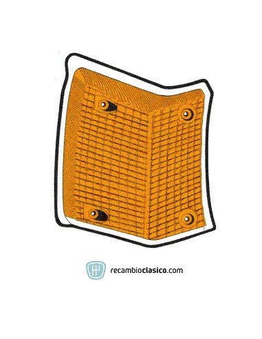 Comprar Tulipa delantera intermitente en color ámbar lado